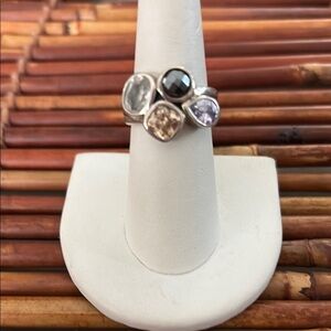 Silpada Sterling Silver Multi Stone Ring Size 7